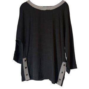 Karl Lagerfeld women's black & white blouse/tunic size M